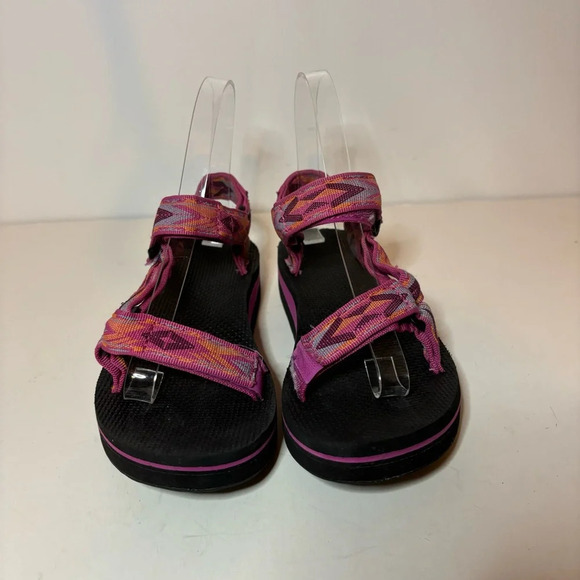 TEVA Women’s Midform Universal Sandals Diamond Festival Fuchsia Shoes Size 5 - Picture 6 of 10